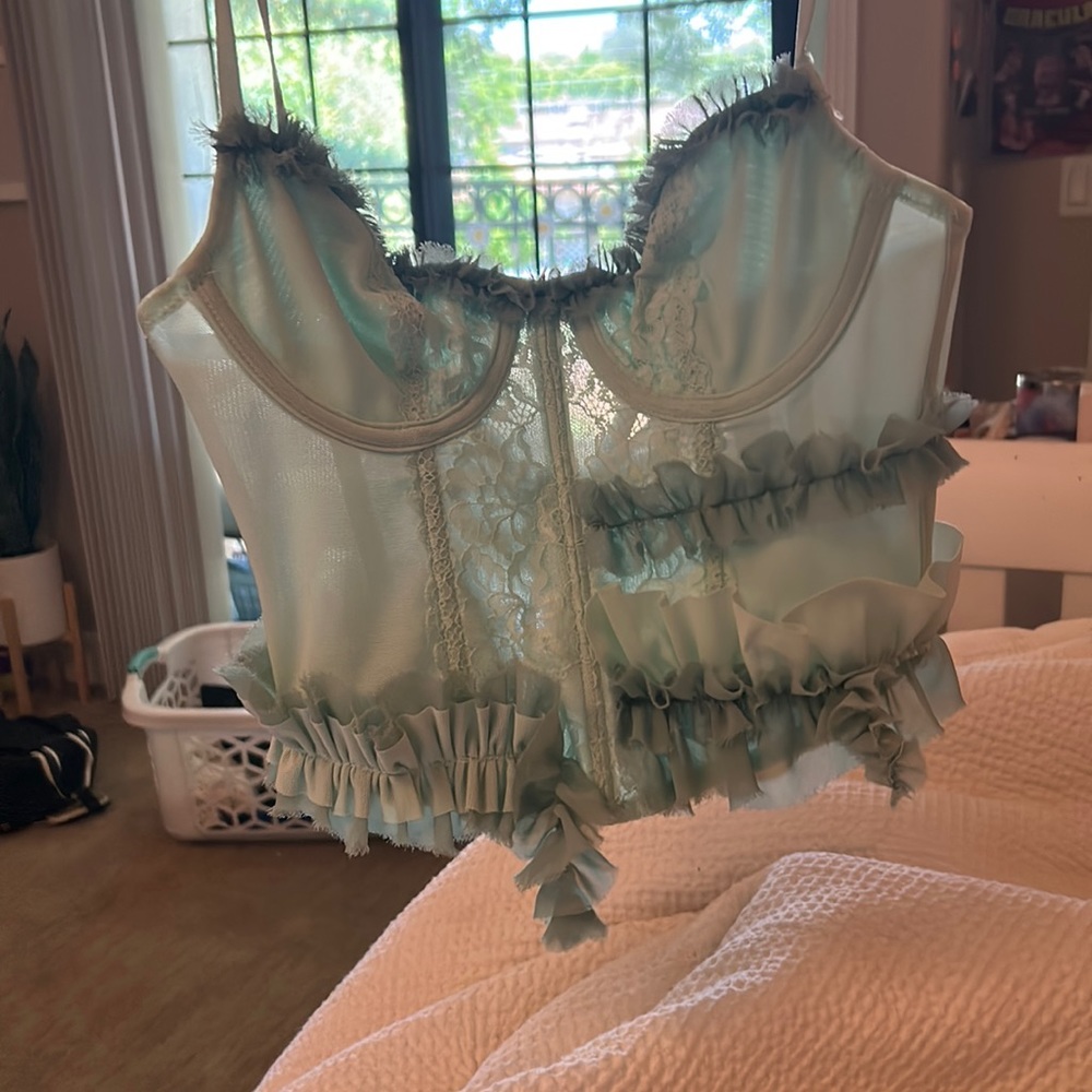 Urban outfitters blue corset
